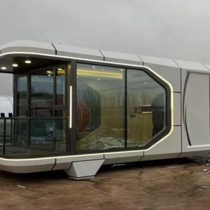 Good Price Luxury Glass Wall Aluminum Plate Intelligent Furniture Capsule House Modular Prefab House